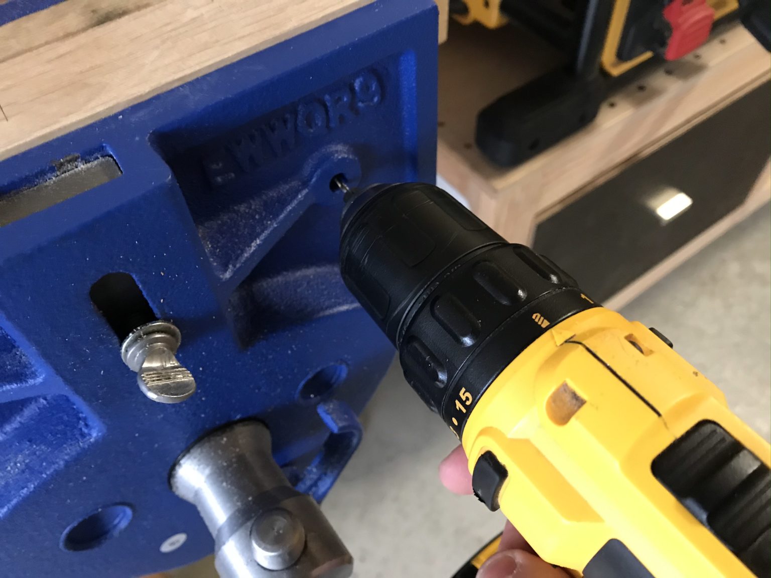 Woodworking Vice Installation how to install a workbench vise