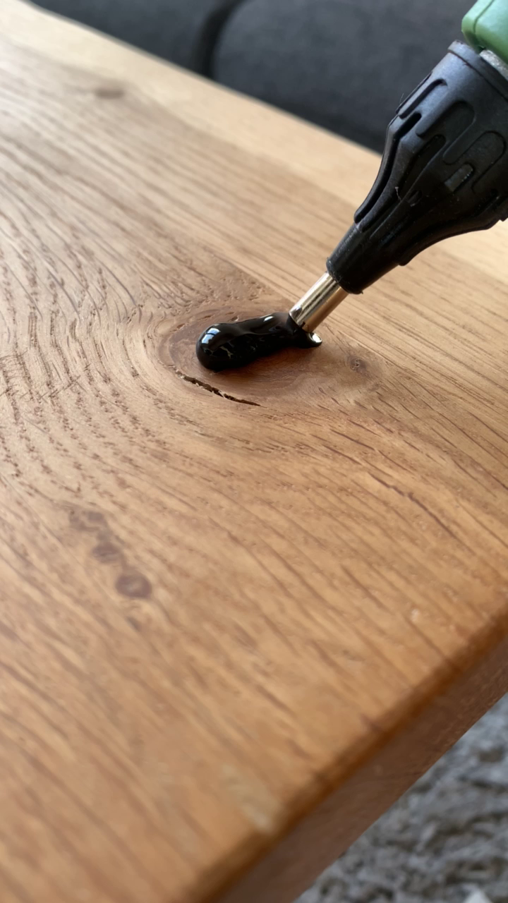 how to fill knots and imperfections in wood